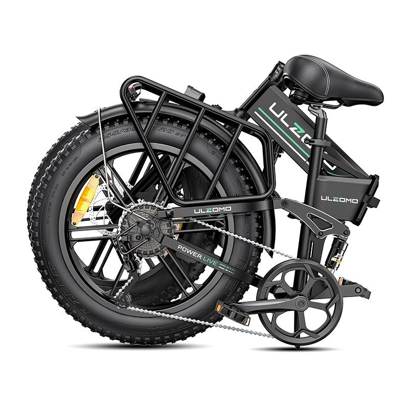 Bicicleta electrica pliabila Ulzomo Dunes 20 E-bike, 750W, 48V 16Ah, autonomie 120km, viteza maxima 40km/h, Black, 20'