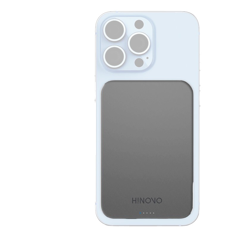 Poze Baterie externa pentru iPhone Hinovo MB1-5000 Magsafe Power Bank 5000mAh, Atasare magnetica, Incarcare Wireless