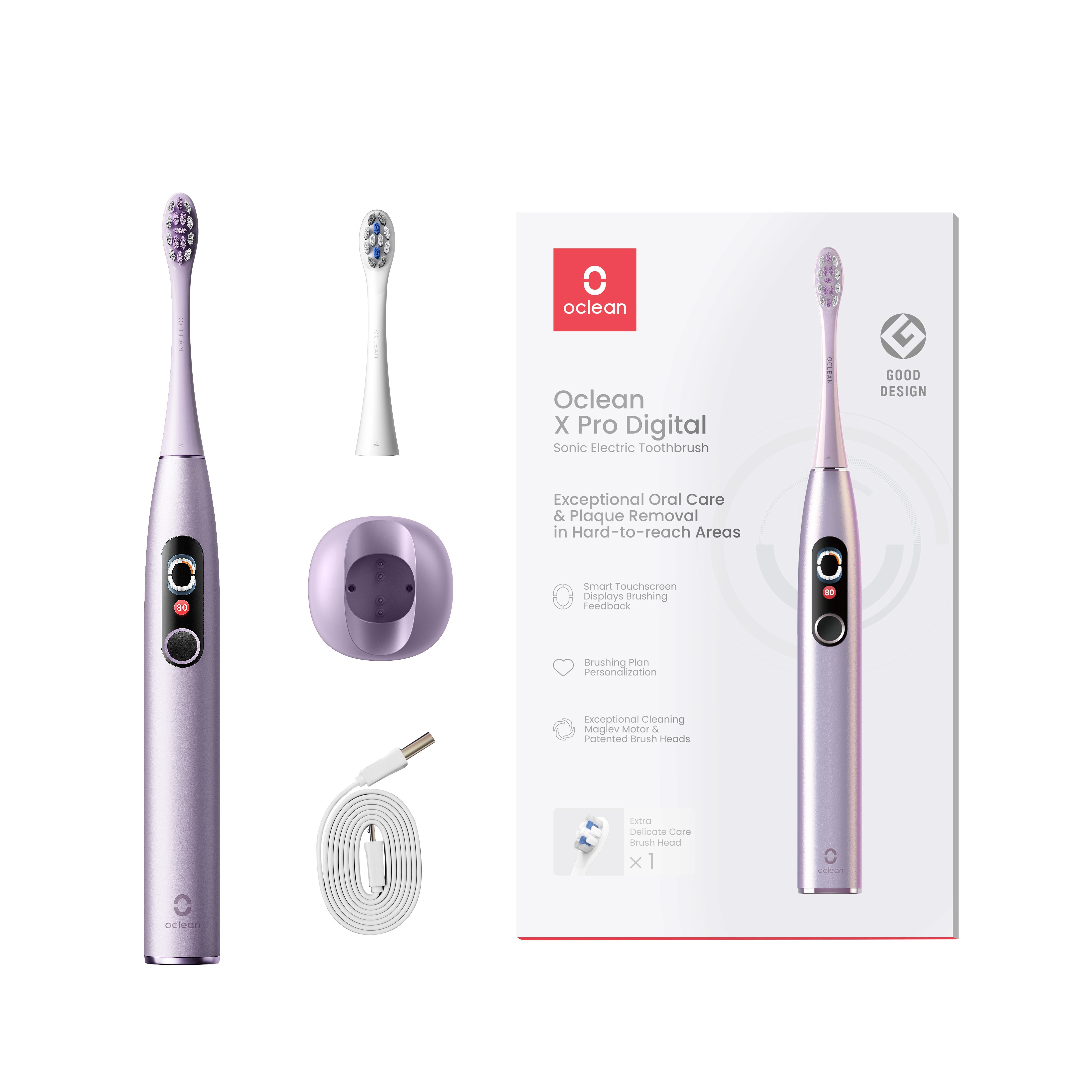 Poze Periuta de dinti electrica Oclean Electric Toothbrush X Pro Digital, Purple, Display led
