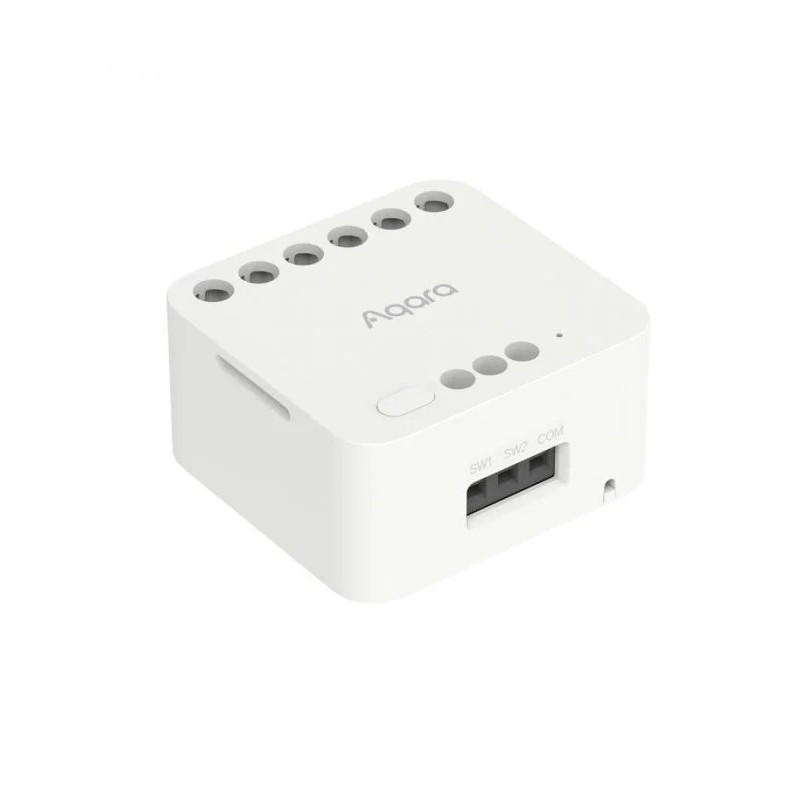 Poze Releu 2 canale Aqara Dual Relay Module T2 cu contor de putere si functie interblocare pentru motoare