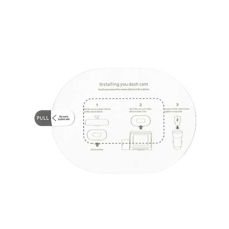 Poze Kit 70mai A2 pentru camera auto 70mai Dash Cam Lite (Suport din plastic+Adeziv rezistent la caldura+Autocolante electrostatice)