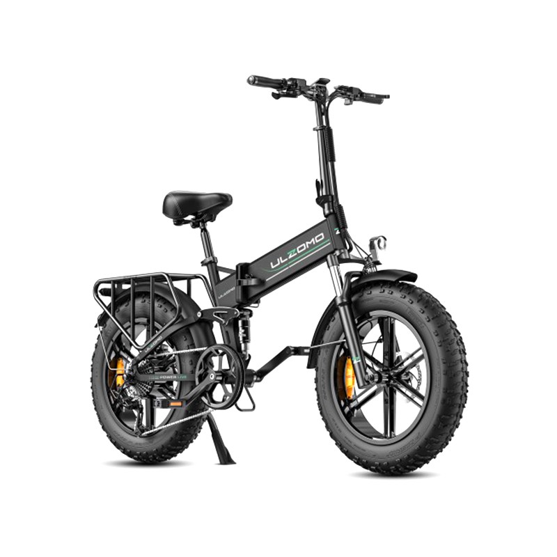 Poze Bicicleta electrica pliabila Ulzomo Dunes 20 E-bike, 750W, 48V, autonomie 120km, viteza maxima 40km/h, Black, 20'', resigilat