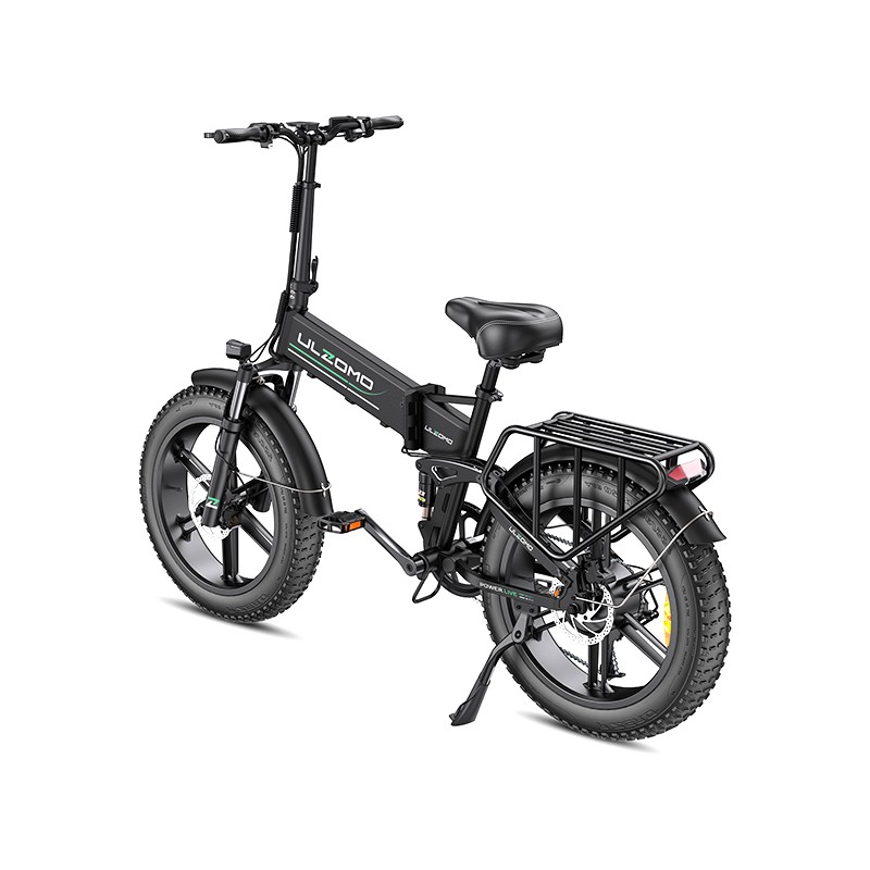 Poze Bicicleta electrica pliabila Ulzomo Dunes 20 E-bike, 750W, 48V, autonomie 120km, viteza maxima 40km/h, Black, 20'', resigilat
