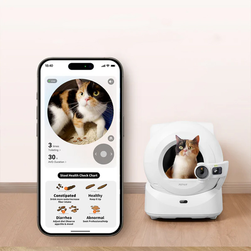 Poze Litiera smart PetKit Purobot Ultra Self-Cleaning with AI-Powered Camera pentru pisici, Autocuratare, Recunoastere faciala, 10L