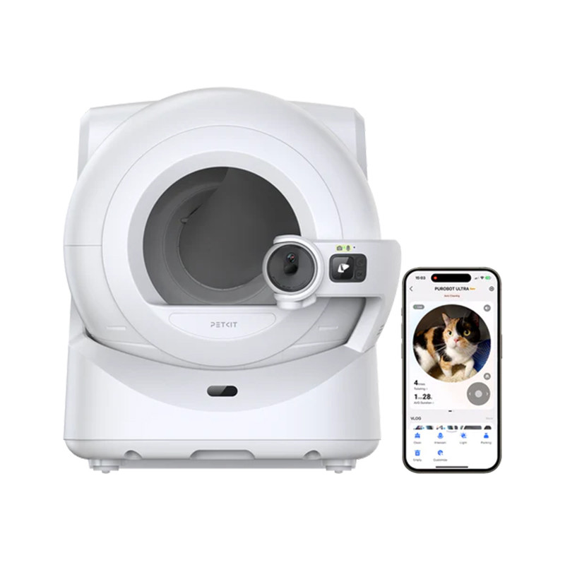 Poze Litiera smart PetKit Purobot Ultra Self-Cleaning with AI-Powered Camera pentru pisici, Autocuratare, Recunoastere faciala, 10L