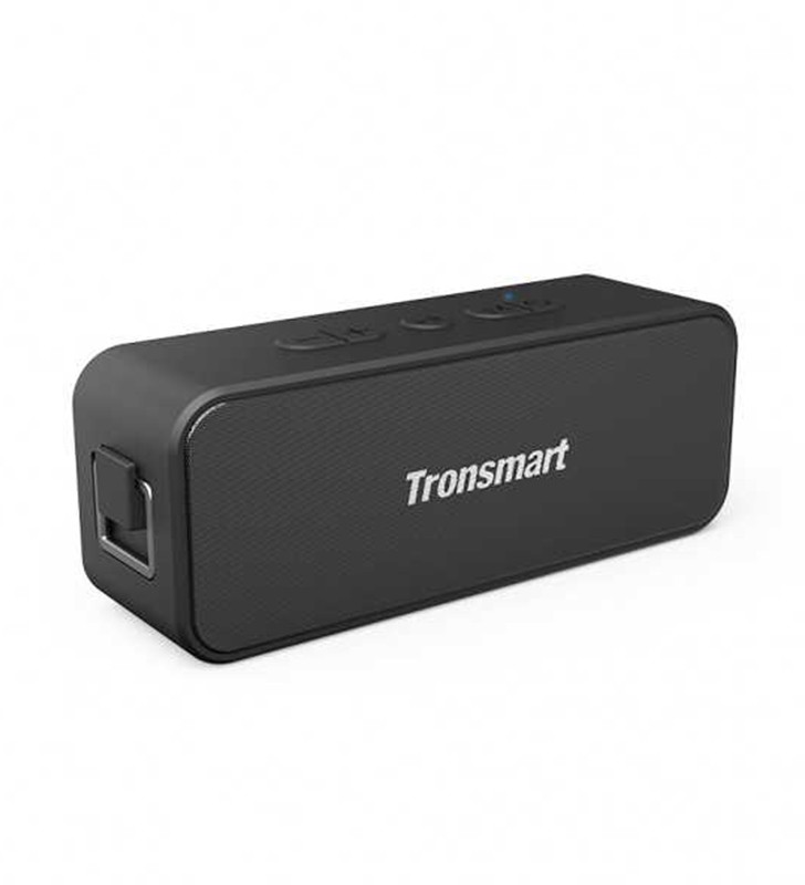 Boxa Portabila Tronsmart Element T2 Plus, 2x10W, Bluetooth, Waterproof IPX7, autonomie 24 ore Negru 2x10W imagine noua tecomm.ro