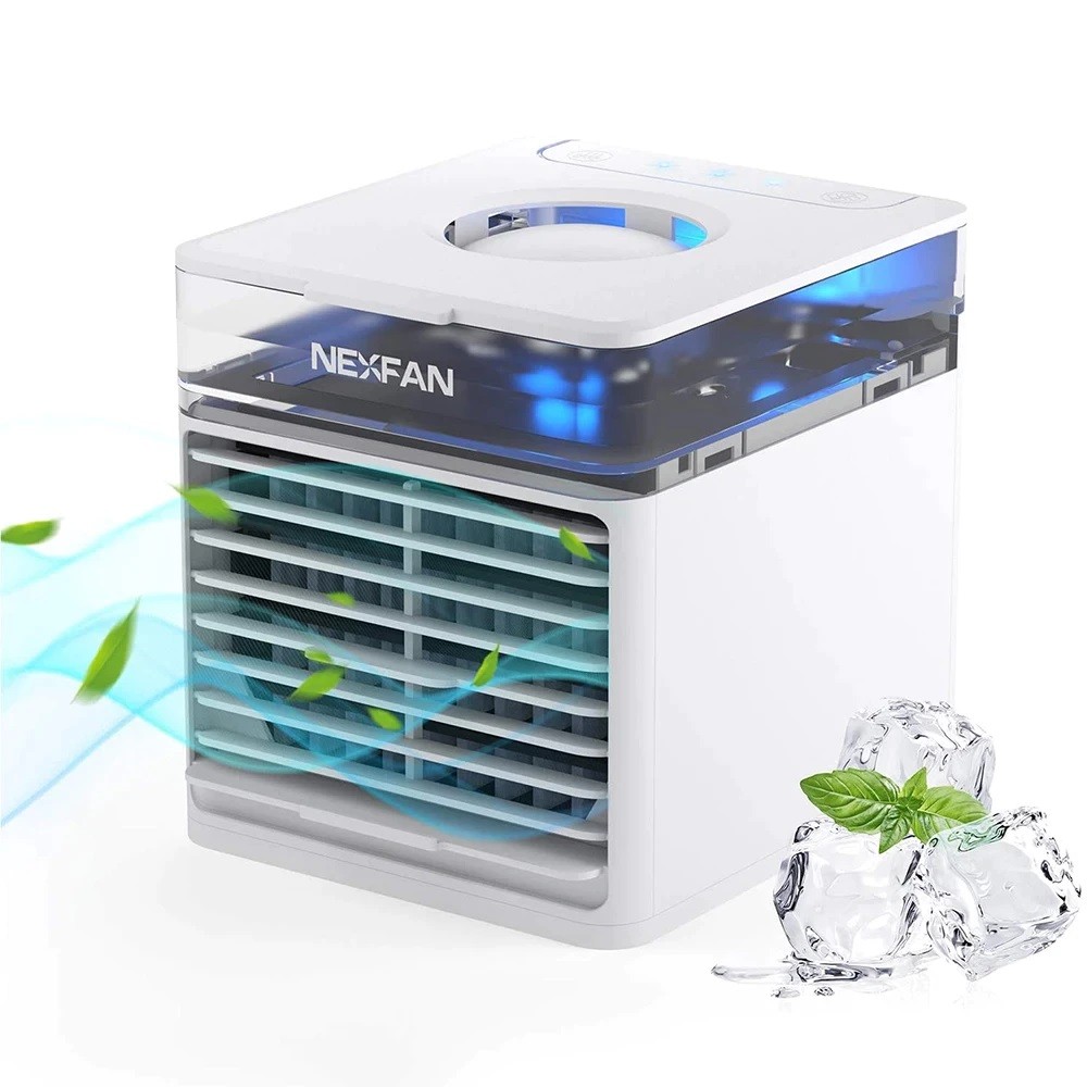 Mini Racitor aer portabil Nexfan Air Cooler cu functii racire, umidificare si purificare aer Alb aer imagine noua