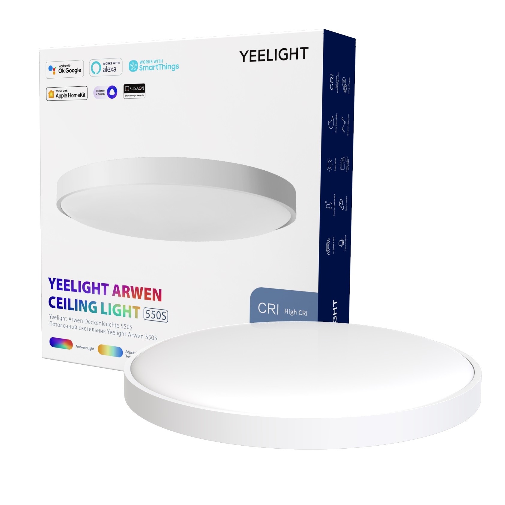 Plafoniera Yeelight LED Ceiling Light Arwen 550S, 50W, 3500 lm, Wi-Fi, Bluetooth, control prin aplicatie