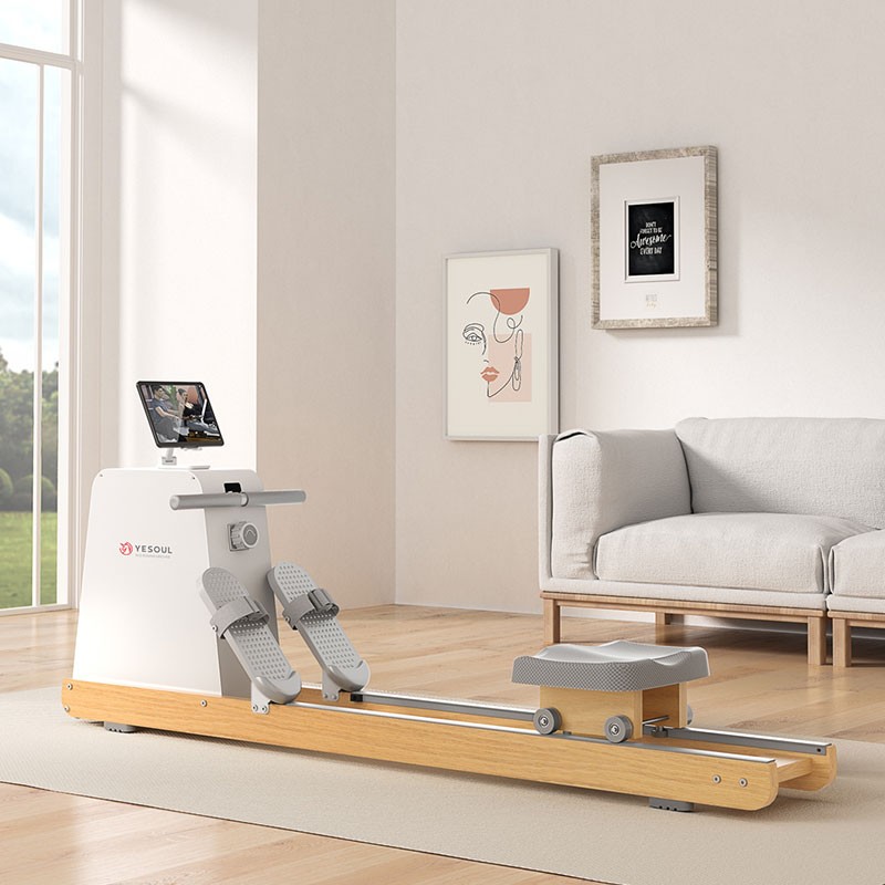 Poze Aparat de vaslit magnetic YESOUL Rowing Machine R10E, White, greutate maxima utilizator 120kg