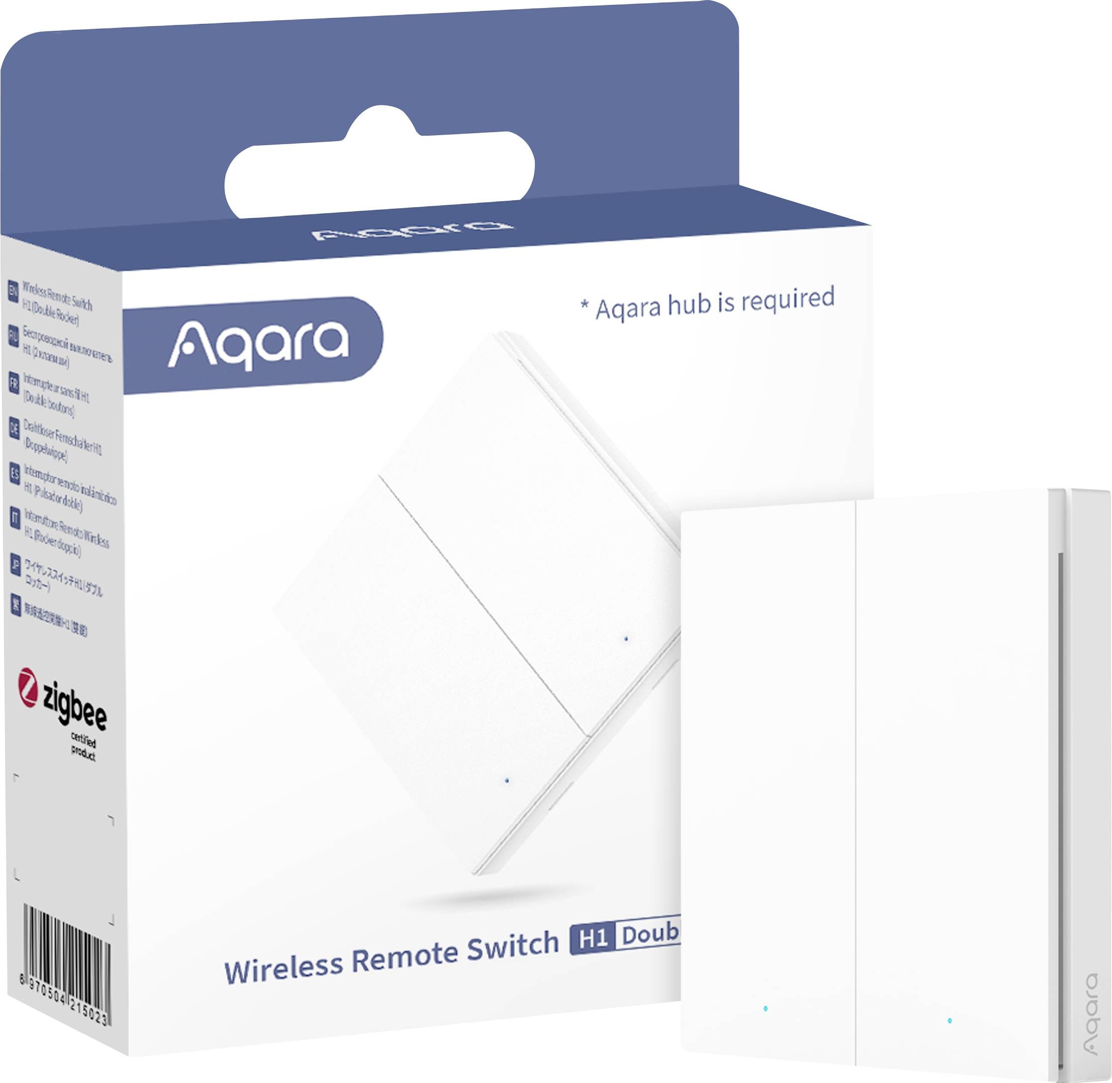 Intrerupator inteligent AQARA Wireless Switch H1 (Double Rocker) Alerta imagine noua tecomm.ro