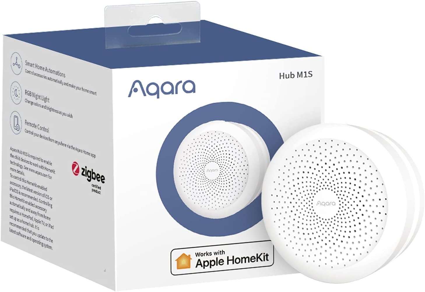 Senzor multifunctional Smart Gateway Wireless AQARA Hub M1S, compatibil cu Apple HomeKit Alerta imagine noua tecomm.ro