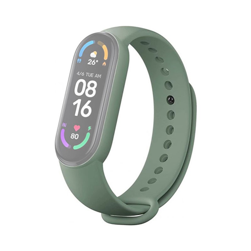 Poze Set 3 curele Bratara fitness Xiaomi Mi Smart Band 6 - Ivory, Verde Maslin, Galben
