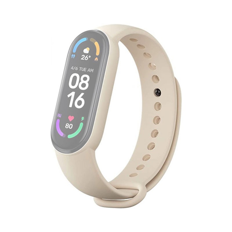 Poze Set 3 curele Bratara fitness Xiaomi Mi Smart Band 6 - Ivory, Verde Maslin, Galben