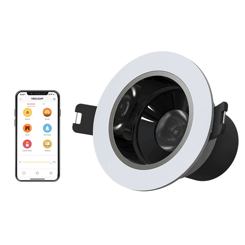 Poze Spot Smart LED Yeelight Mesh Spotlight M2, Dimabil, 350 lm, 2700-6500K, 5W, Control vocal, WiFi, Alb