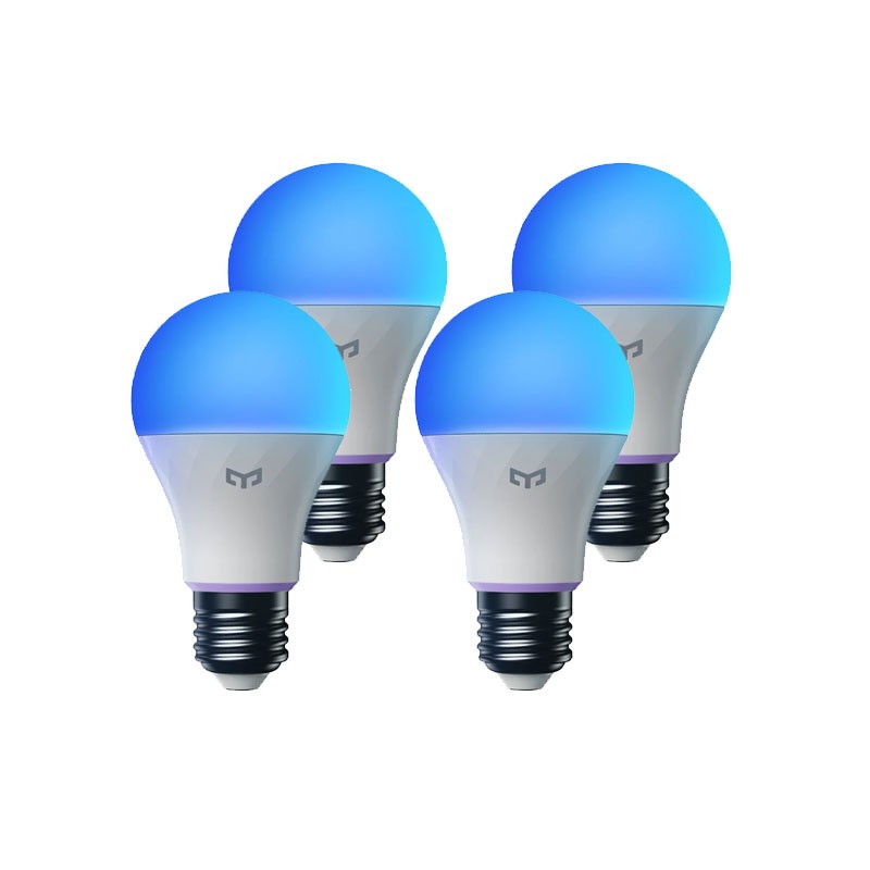 Set 4 becuri smart yeelight smart led bulb w4 lite (multicolor), e27, luminozitate 806lm - 4 pack