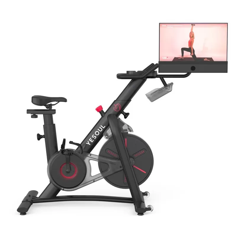 Bicicleta fitness YESOUL Spinning Bike Yesoul Spinning Bike G1M Plus, Black, Display 21.5”, Rezistenta magnetica, Soundbar