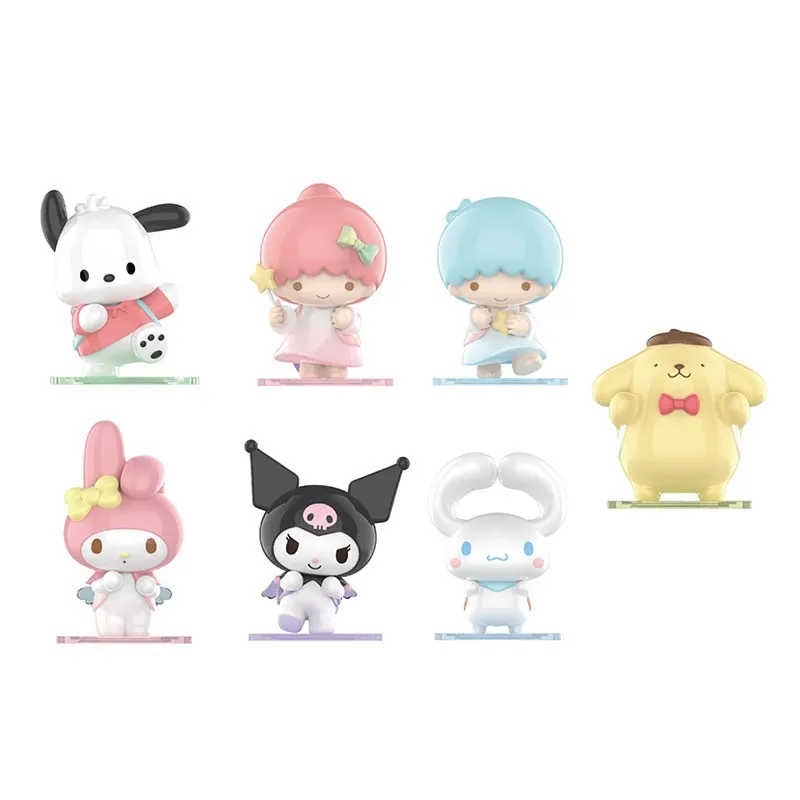 Cutie cu figurina surpriza, seria Sanrio Characters Back-to-Back Company Series Blind Box Figure Model, Mai multe modele