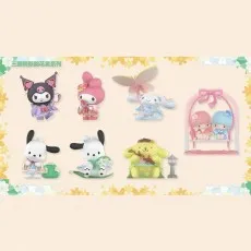 Cutie cu figurina surpriza, seria Sanrio Rhyme Flower Collection Blind Box, Mai multe modele