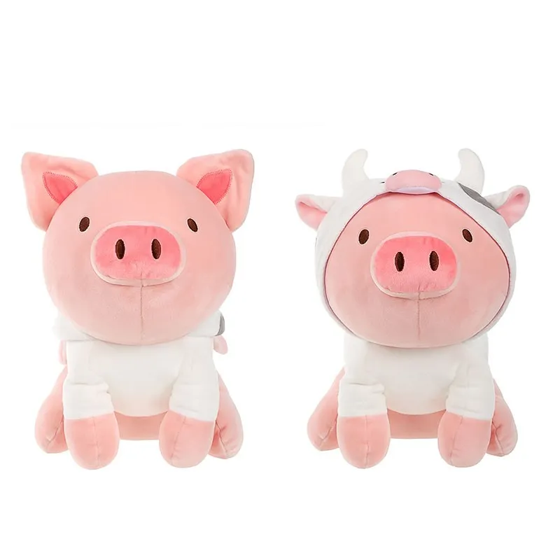 Jucarie de plus MINISO Piglet Plush Toy(Cow Hoodie)