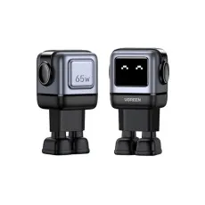Incarcator rapid retea robot UGREEN Nexode RG 65W 3-Port GaN Fast Charger EU, 2 x USB-C + 1 X USB-A, Negru Geekmall #1