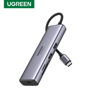 Adaptor multifunctional 7-in-1 UGREEN USB-C, 2 x USB 3.2, 1 x HDMI 4K, 1 x USB-C PD 100W, 1 x Ethernet 1Gbps, Gri Geekmall #2
