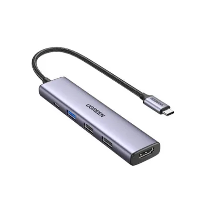 Adaptor multifunctional 5-in-1 UGREEN USB-C Adapter , 1X USB 3.0, 2X USB 2.0, 1X HDMI 4K,USB-C 100W Geekmall #1
