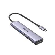 Adaptor multifunctional 5-in-1 UGREEN USB-C Adapter , 1X USB 3.0, 2X USB 2.0, 1X HDMI 4K,USB-C 100W Geekmall #1