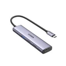 Adaptor multifunctional 5-in-1 UGREEN USB-C Adapter , 1X USB 3.0, 2X USB 2.0, 1X HDMI 4K,USB-C 100W Geekmall #1