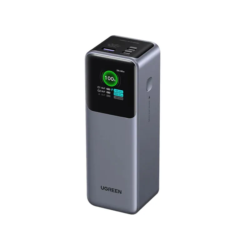 Baterie externa UGREEN 25000mAh 200W Fast Charging Power Bank PB722, 25000mAh, 200W, Ecran digital inteligent, Gri Geekmall #1