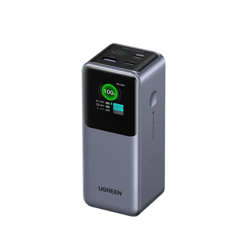 Baterie externa UGREEN 20000mAh 130W Fast Charging Power Bank PB721, 20000mAh, 130W, Ecran digital inteligent, Gri Geekmall #1