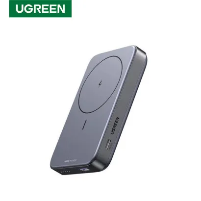 Baterie externa Wireless UGREEN Magnetic Power Bank PB206, 10000mAh, 20W, Atasare magnetica Black, Suport inclus Geekmall #2