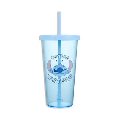 Pahar cu capac si pai MINISO, seria Disney Lilo & Stich, 600ml Geekmall #1