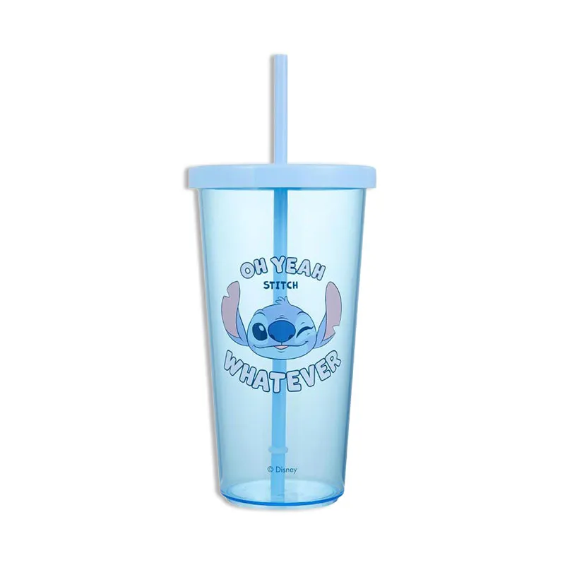 Pahar cu capac si pai MINISO, seria Disney Lilo & Stich, 600ml Geekmall #1