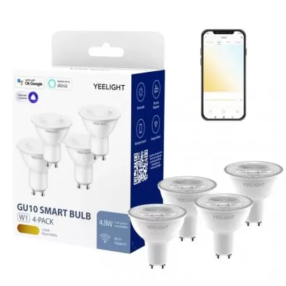 Set 4 becuri Yeelight LED GU10 Smart Bulb W1