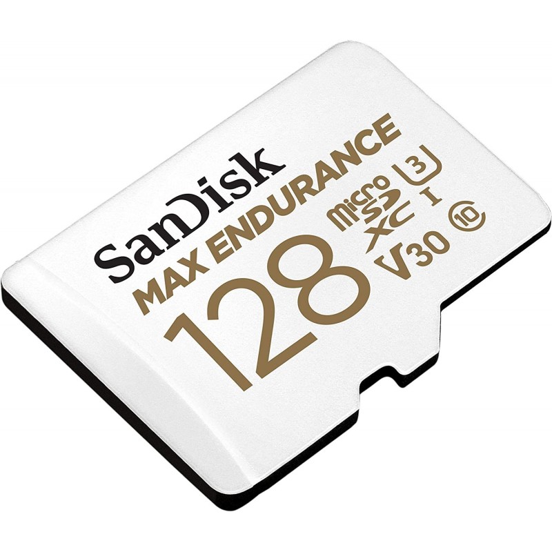 On board Inefficient corn Card de memorie SanDisk micro SD Max Endurance Video 128 GB, Class 10, V30,  UHS U3 + adaptor