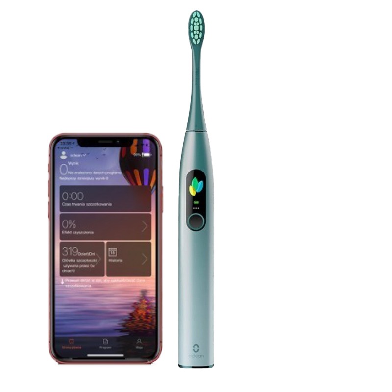 Periuta de dinti electrica inteligenta Oclean X Pro Smart Electric Toothbrush, Mist Green