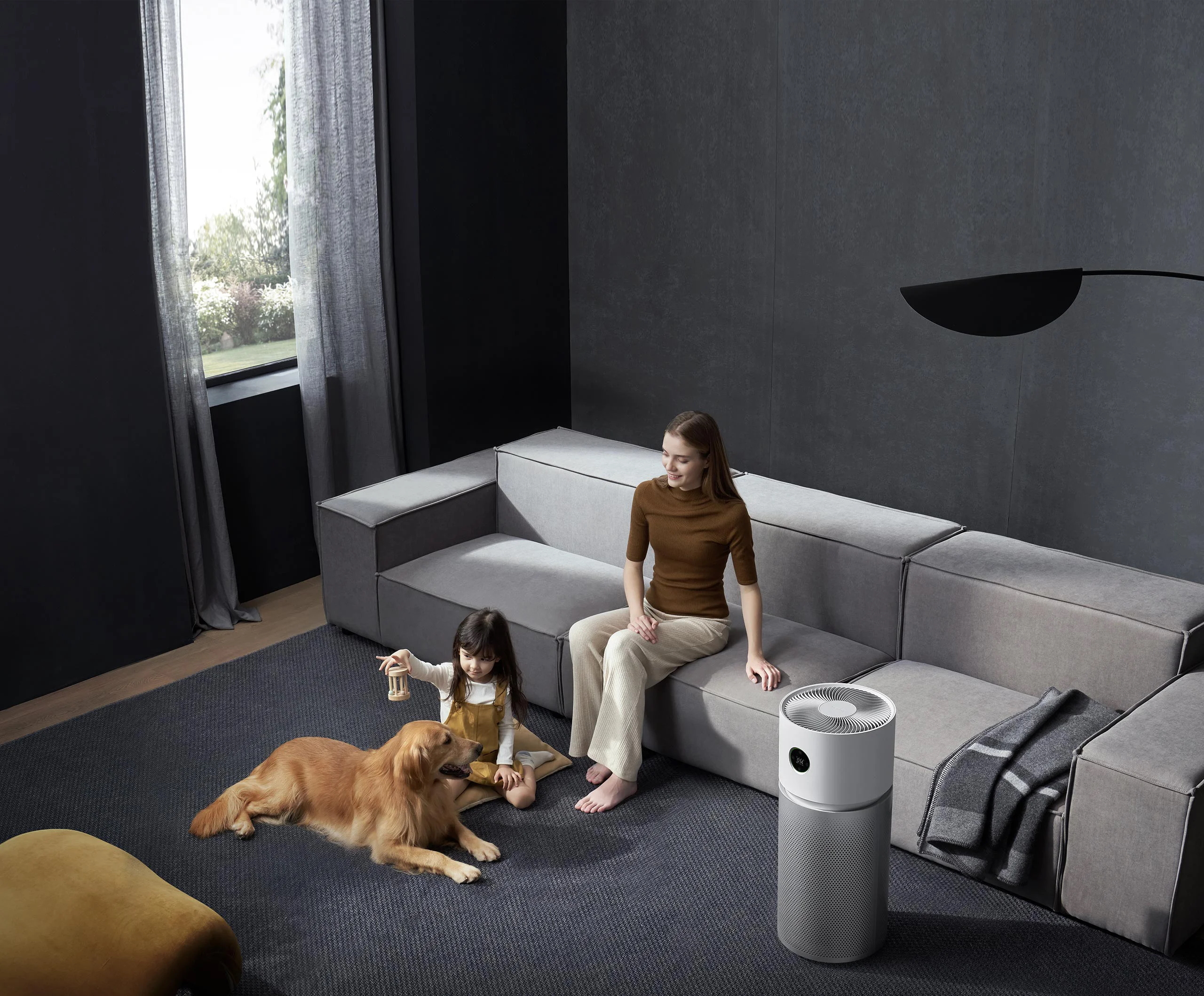 Purificator aer Xiaomi Smart Air Purifier Elite EU, 600m3/ora CADR, Google Assistant si Alexa, Touch screen