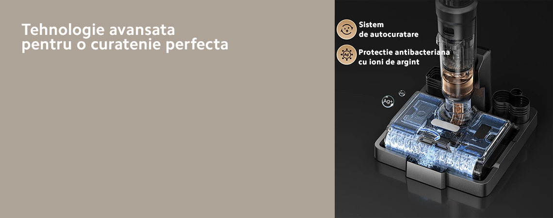 Aspirator vertical fara fir Jimmy PW11 Pro Max 5-in-1 Cordless Wet & Dry Vacuum Cleaner, putere 460W, autonomie 80 min