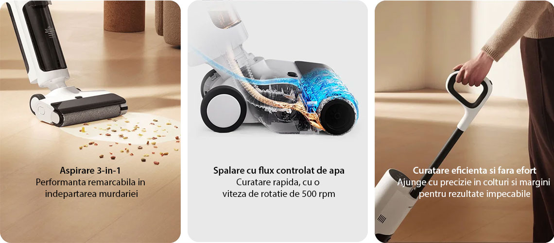 Aspirator vertical fara fir cu spalare Xiaomi Truclean W20