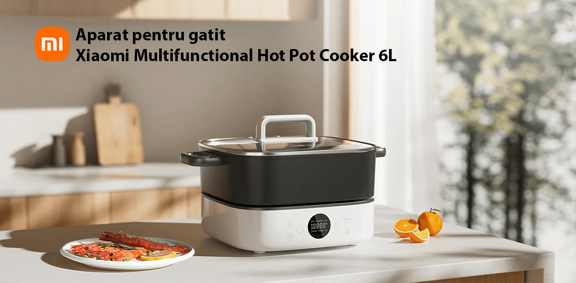 Aparat pentru gatit Xiaomi Multifunctional Hot Pot Cooker 6L
