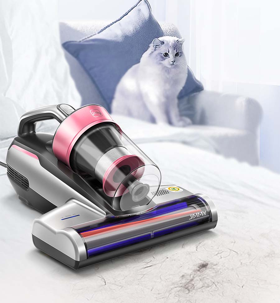 BX5 Pro aspira atat acarienii cat si firele de par, praful ori diverse resturi