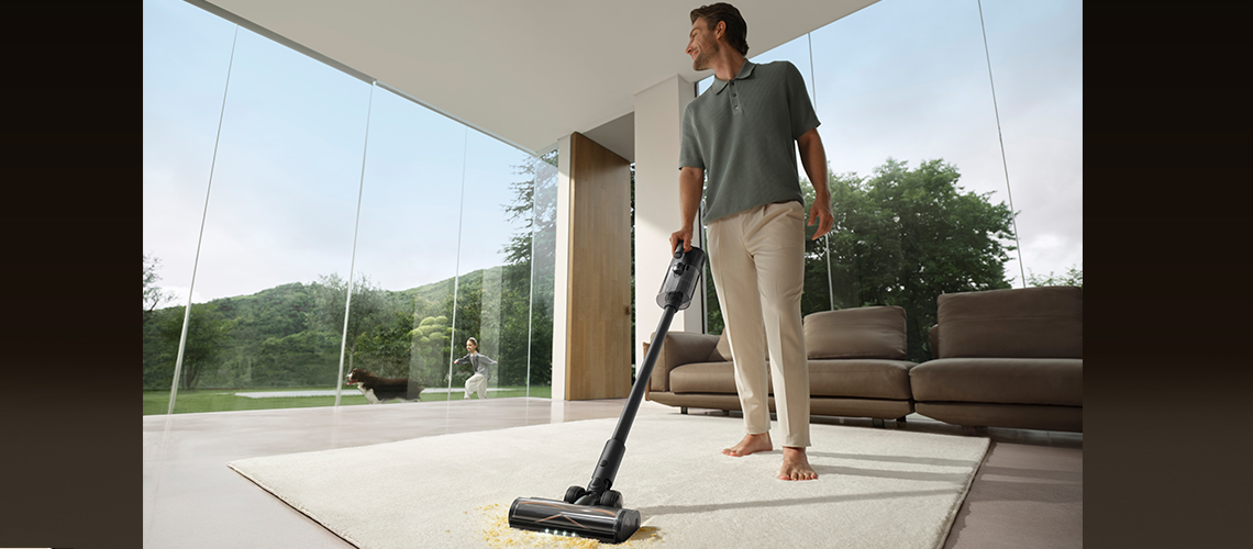 Aspirator vertical cu spalare Dreame H14 Dual Wet and Dry Vacuum, putere 380W, 18.000Pa, Autonomie 75 min