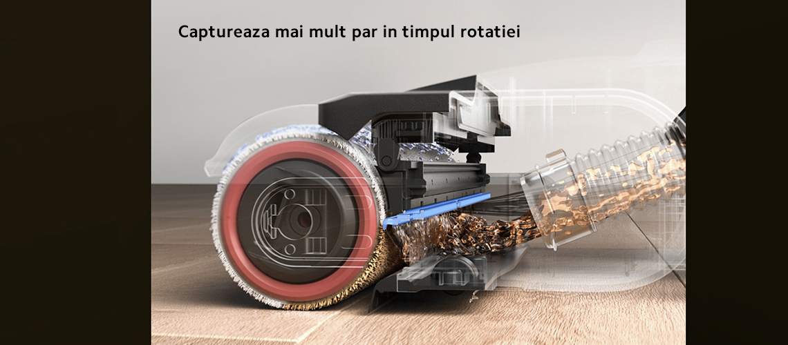 Aspirator vertical cu spalare Dreame H14 Dual Wet and Dry Vacuum, putere 380W, 18.000Pa, Autonomie 75 min