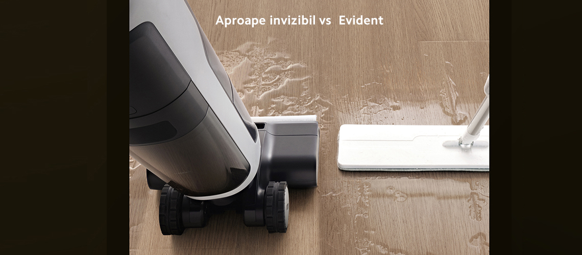 Aspirator vertical cu spalare Dreame H14 Dual Wet and Dry Vacuum, putere 380W, 18.000Pa, Autonomie 75 min