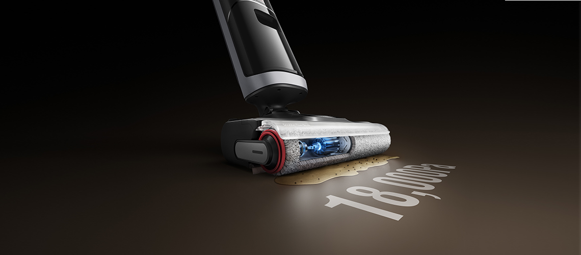 Aspirator vertical cu spalare Dreame H14 Dual Wet and Dry Vacuum, putere 380W, 18.000Pa, Autonomie 75 min
