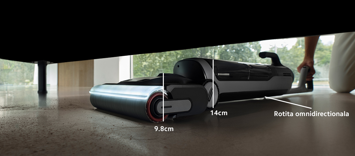 Aspirator vertical cu spalare Dreame H14 Dual Wet and Dry Vacuum, putere 380W, 18.000Pa, Autonomie 75 min