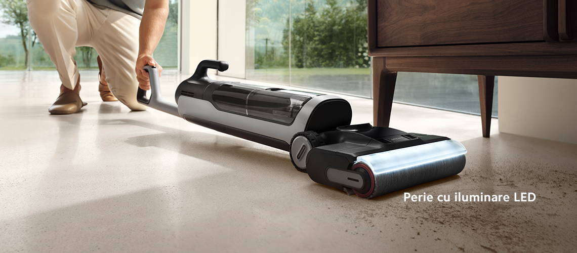 Aspirator vertical cu spalare Dreame H14 Dual Wet and Dry Vacuum, putere 380W, 18.000Pa, Autonomie 75 min