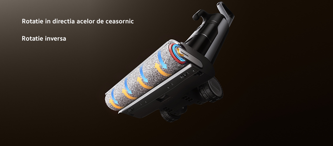 Aspirator vertical cu spalare Dreame H14 Dual Wet and Dry Vacuum, putere 380W, 18.000Pa, Autonomie 75 min