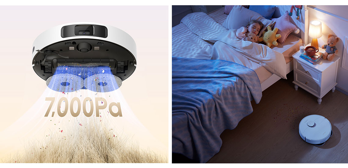 Aspirator robot cu mop Dreame L10s Pro Gen 2, 7000Pa, 5200mAh, Autonomie de pana la 155 minute