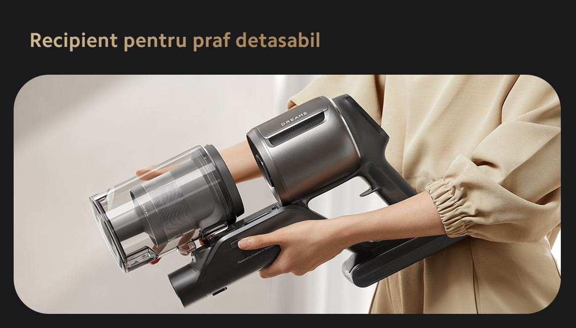 Aspirator vertical fara fir Dreame Z30 Cordless Stick Vacuum, 22.000Pa, 3200mAh, autonomie 90 min
